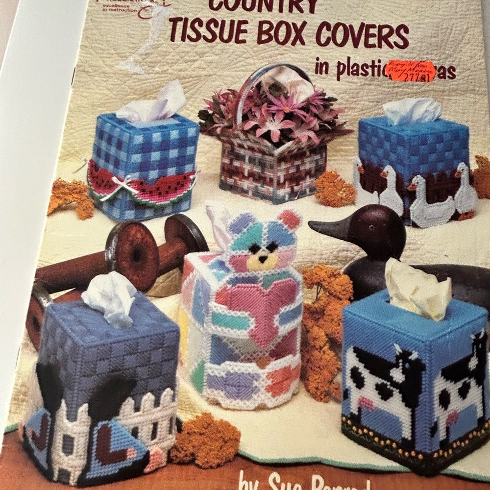 4/$100 Country Tissue Box Covers Pattern Book craft book